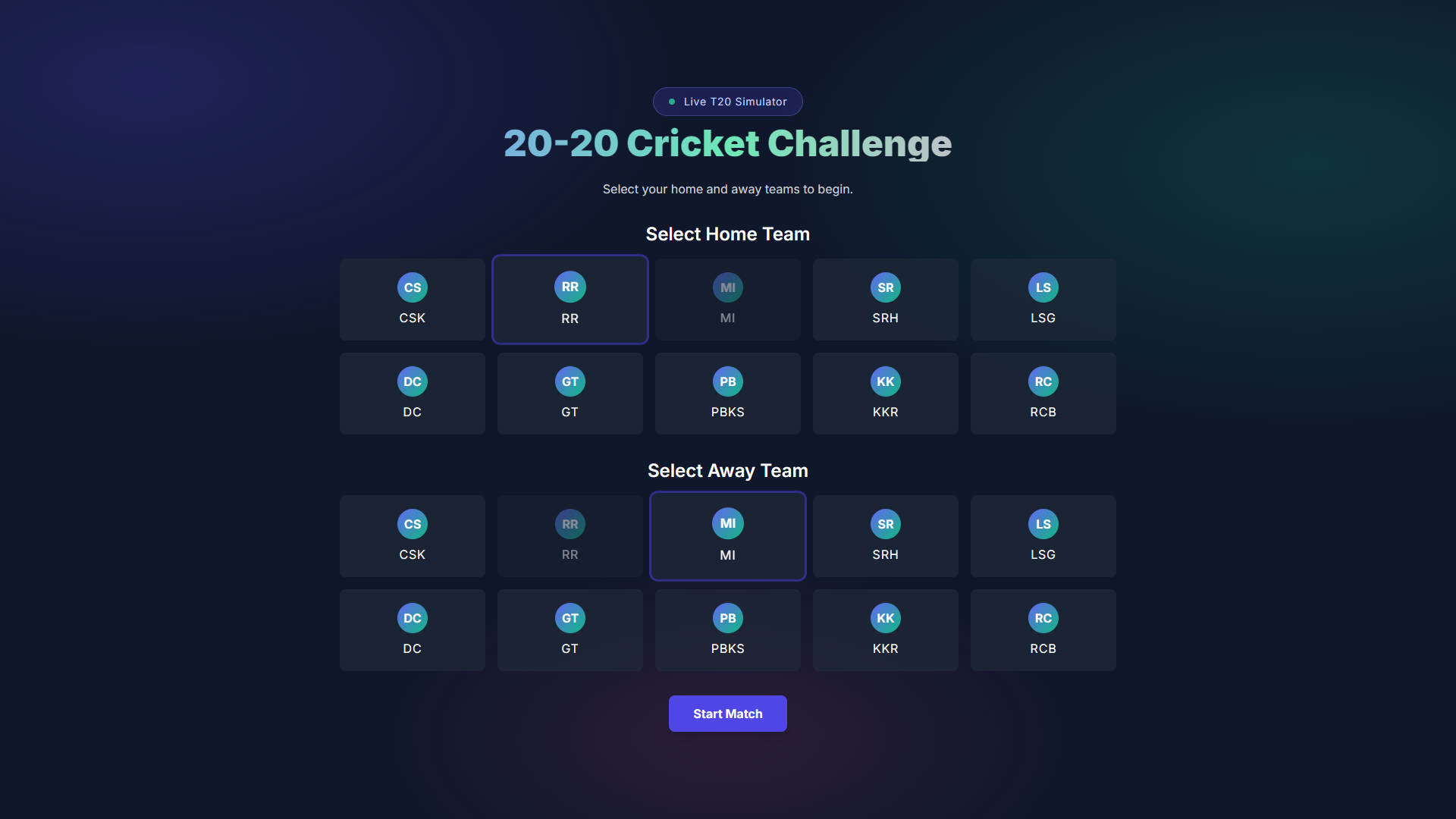 20-20 Cricket Challenge